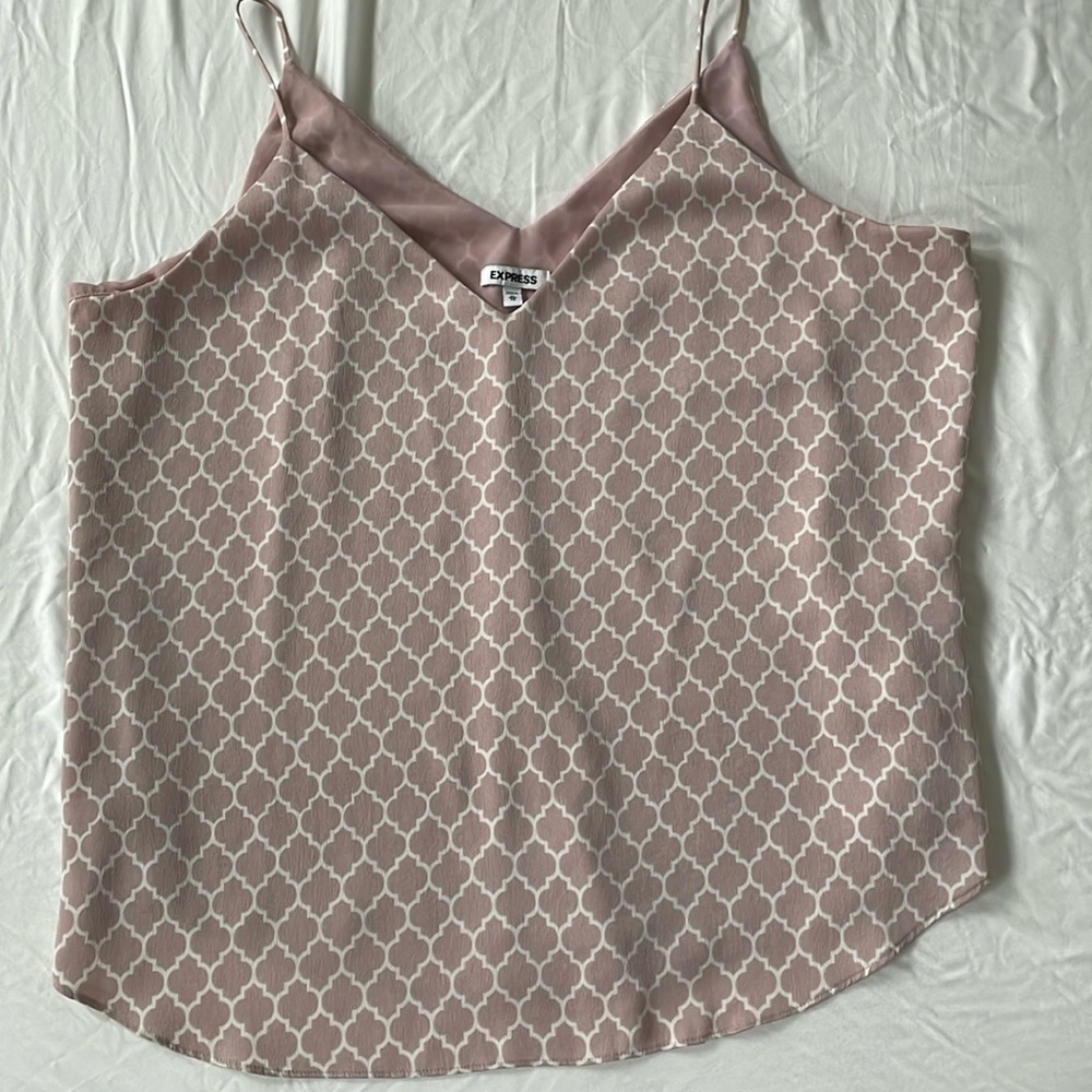 Express XL tanktop pink and white